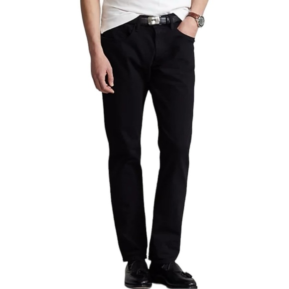 Polo Ralph Lauren Hampton Relaxed Straight Stretch Jean Black Size 48x30 - Picture 8 of 8